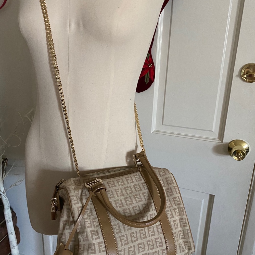 -SOLD- New Authentic Fendi Zucca mini Boston bag - Picture 12 of 14
